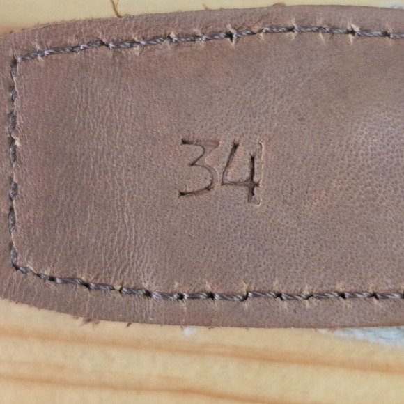 Preston Leather Belt Womens Size 34 Blue Empty Basket Gardening - Picture 6 of 10